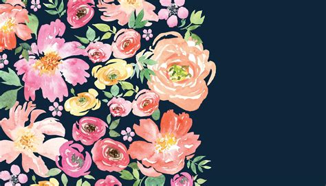 Watercolor Floral Desktop Wallpapers - Top Free Watercolor Floral Desktop Backgrounds ...
