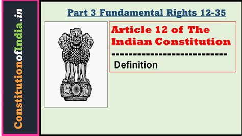 Article 12 of Indian Constitution - ConstitutionofIndia.in