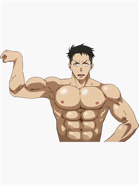 "Shirtless Obi Akitaru (Fire Force)" Sticker for Sale by kawaiicrossing | Redbubble