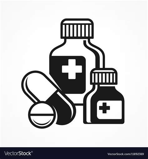 Medicines pills symbols Royalty Free Vector Image