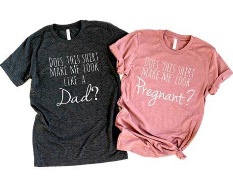 Funny Couples Pregnancy Announcement Shirts Does This Shirt | Etsy