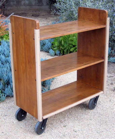 Vintage wooden library book cart/truck – Haute Juice