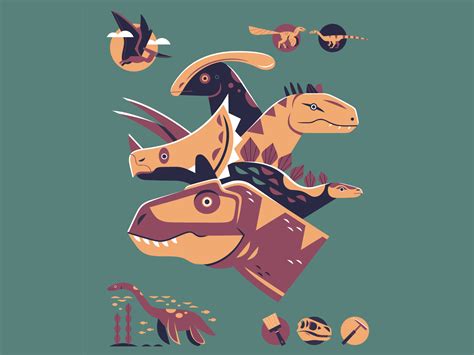 NHMLA Dinosaurs by Alexander Vidal on Dribbble