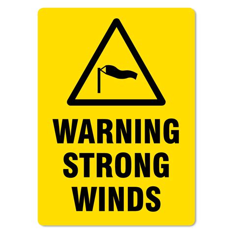 Warning High Winds Sign - The Signmaker