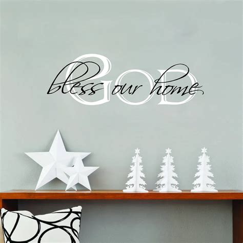 " God Bless Our Home" Quotes Vinyl Wall Sticker Home Living Room Wall ...