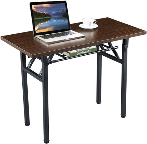 Folding Table Computer Desk Foldable Portable Writing Desk Sturdy and Heavy Duty Laptop Folding ...