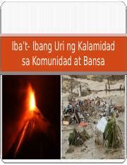 Ibat Ibang Uri Ng Kalamidad Sa Pilipinas - iba alampay