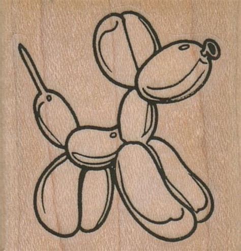 Balloon Dog 1 3/4 x 1 3/4 | VivaLasVegaStamps Online | Doodle art designs, Mini drawings, Art ...