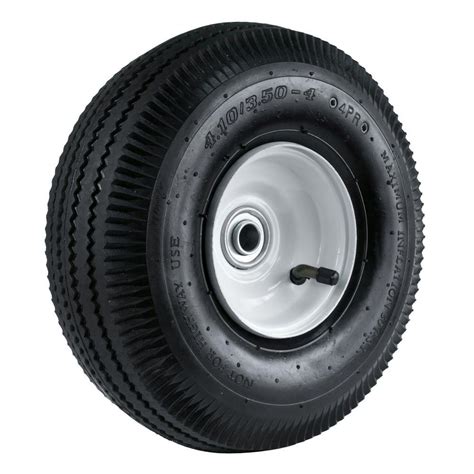 Martin Wheel 4.10/3.50-4 10 in. Sawtooth Hand Truck Wheel with 2-1/4 in ...