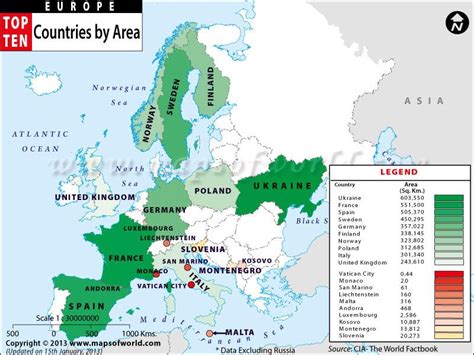 Largest Countries In Europe By Area | Bruin Blog