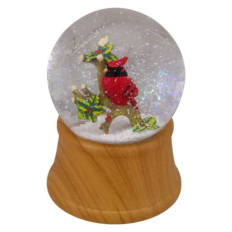 5" Red Cardinal on Branch Christmas Snow Globe - Walmart.com - Walmart.com