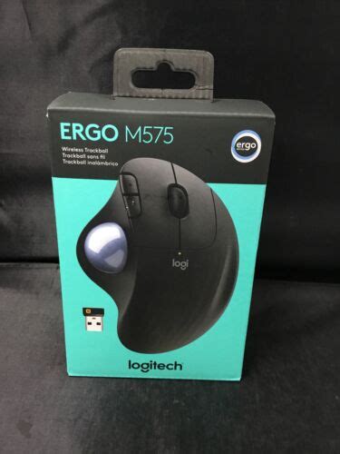 Authentic Logitech Ergo M575 Wireless Bluetooth Trackball Mouse (BLACK ...