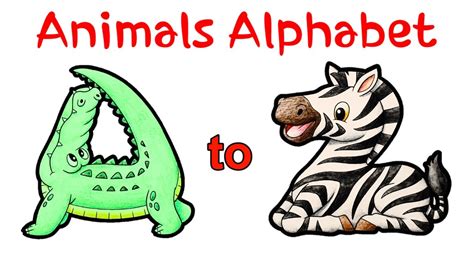 ABC Animals Alphabet A - Z|Learn Alphabet with Drawing Animals|Turn Letters into Animals|ABC ...