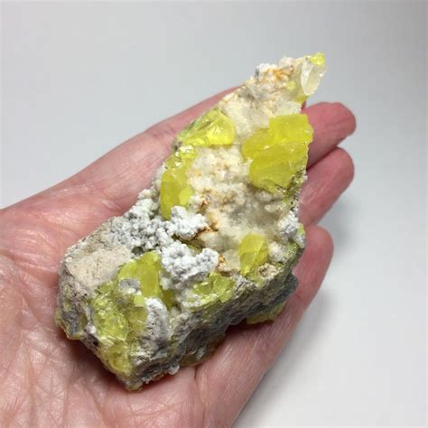 SULPHUR Mineral Specimen Crystals on Matrix Raw Sulfur | Etsy