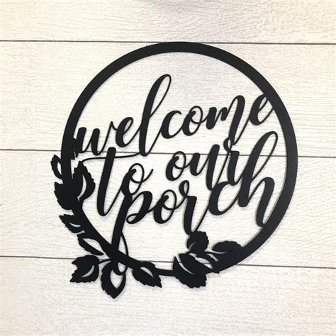 Welcome to Our Porch Metal Sign Housewarming Gift Metal - Etsy