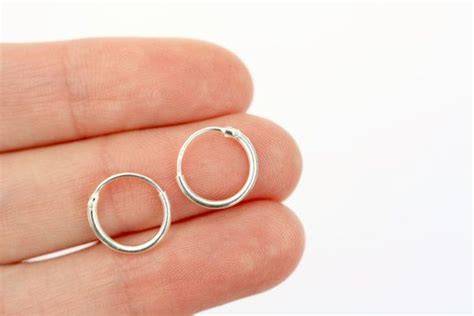 Silver hoop earrings hoop earrings sterling silver hoop | Etsy | Simple ...