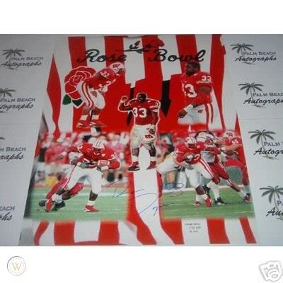 RON DAYNE signd WISCONSIN BADGERS ROSE BOWL 16x20 Photo | #36731229