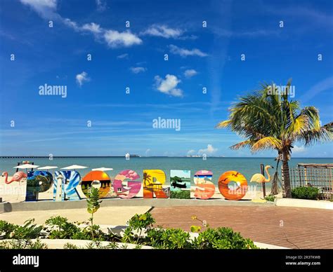 Progreso, Yucatan, Mexico - Nov 23 2022: Port city of the peninsula, a stop for cruise ships ...