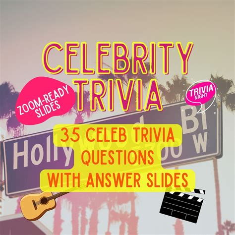 NEW Celebrity Trivia 35 Questions Answer Slides Perfect for Zoom and ...