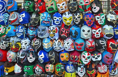 Wrestling Masks of Lucha Libre Photograph by Jim Fitzpatrick - Pixels