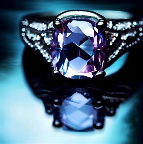 Premium AI Image | Purple Diamond Ring