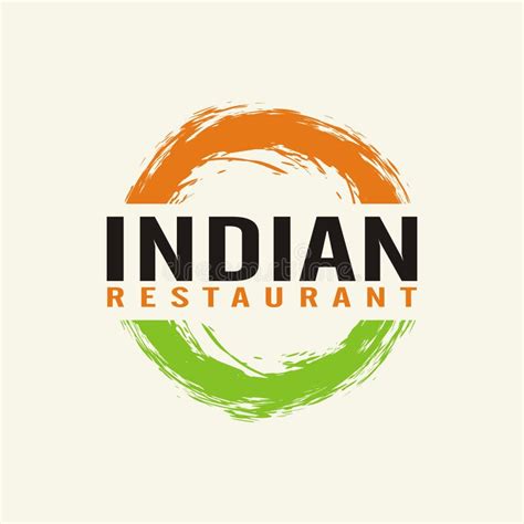 Indian Restaurant Logo Vector Illustration Stock Vector - Illustration ...