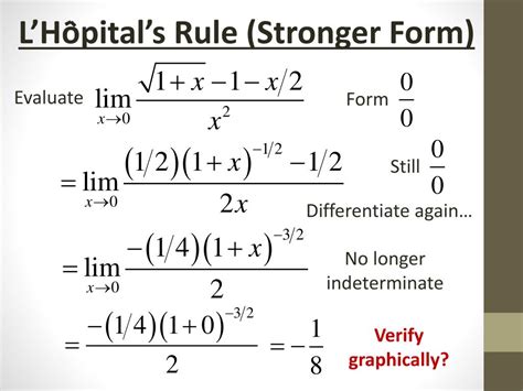 L'hopital's Rule Worksheet With Answers