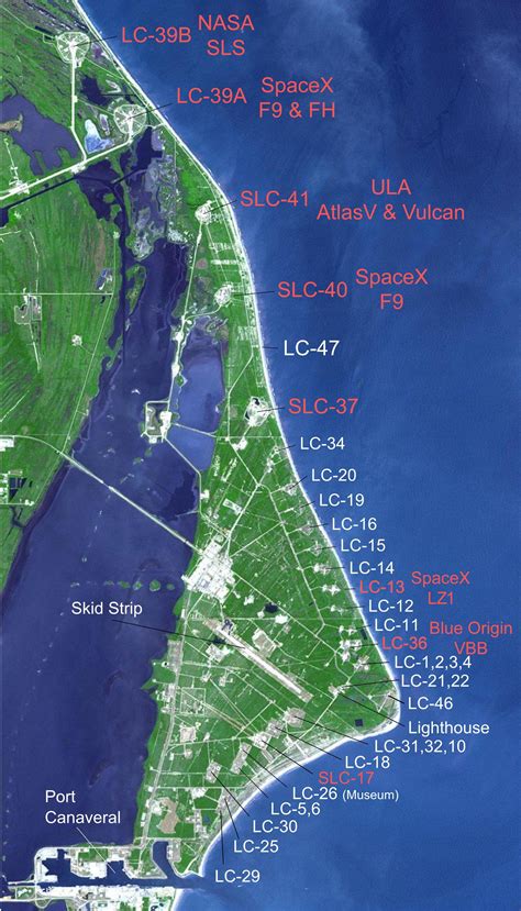 Cape Canaveral Map : r/space