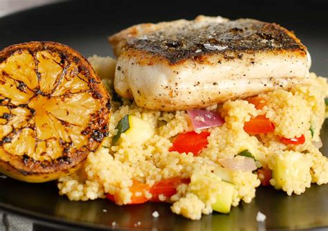 hake with lemon couscous - Lost in Food