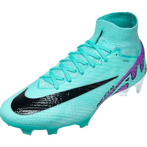 Purple Football Shoes Nike Mercurial Superfly 9 Elite FG Firm Ground Soccer Cleats - Hyper Turq ...