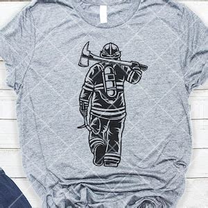 Firefighter Svg Fireman Dad Gift Idea Red Thin Line Cutfile Fire Fighter Shirt Png 911 Emergency ...