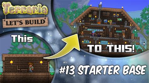 Terraria Let's Build Part 13 | Starter Houses | Base Tutorial | Survive Your First Night - YouTube