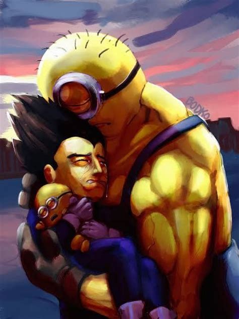 big minion + wife vegeta + baby minion 😍 | Weird images, Really funny ...