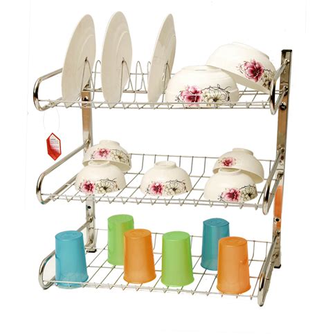 3 tier wall mounted dish rack