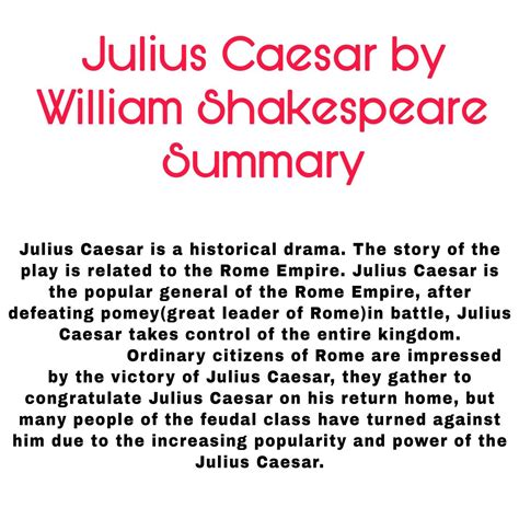 Julius Caesar by William Shakespeare summary di 2024