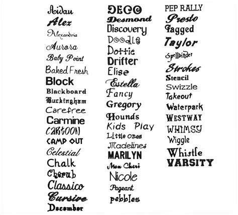 18 Font Examples And Names Images - Different Font Styles Names, Monogram Font Names and ...