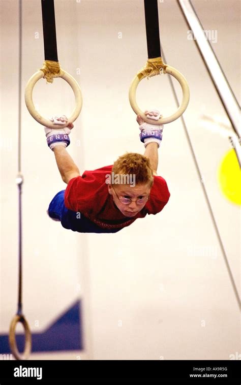 boys perform gymnastics routines Stock Photo - Alamy