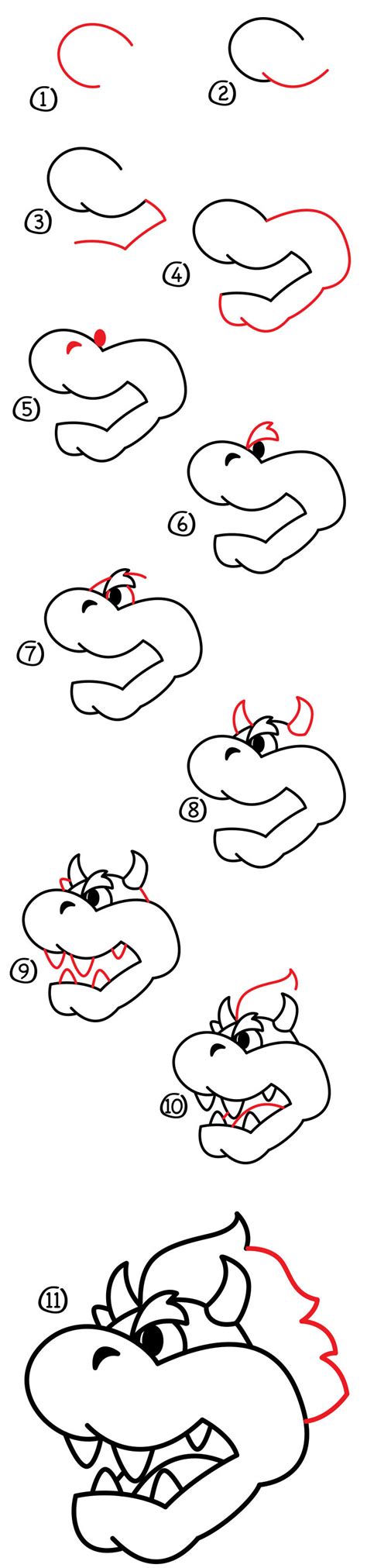 How To Draw Bowser - Art for Kids Hub