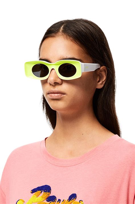 Sunglasses in acetate Neon Yellow - LOEWE