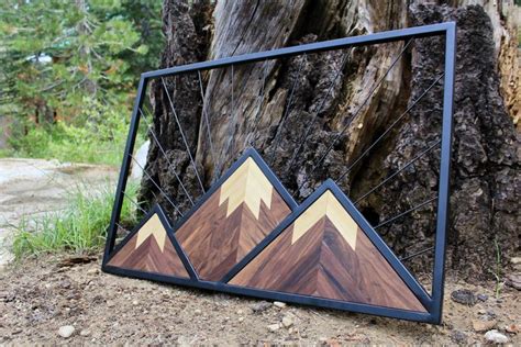 Mountain Wall Art / 2'x3' / Wood and Metal / Steampunk Decor ...