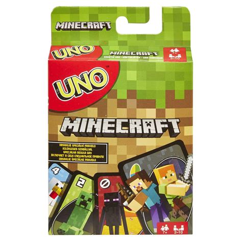 Buy Mattel Games UNO Minecraft Card Game Videogame-Themed Collectors ...