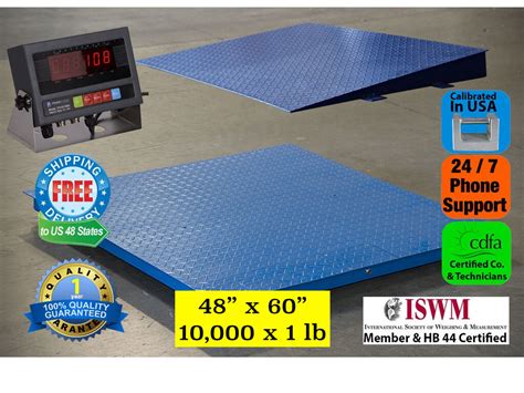 New 10000 lb x 1 lb 5'x4' (60" x 48") Floor Scale / Pallet Scale with Ramp | eBay