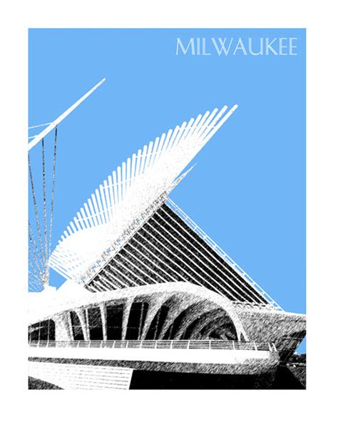 Milwaukee City Skyline Milwaukee Art Museum Skyline Poster | Etsy