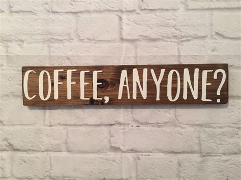 Coffee Anyone wood sign Coffee rustic wood sign Kitchen