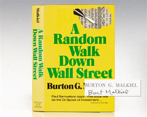 Random Walk Down Wall Street Burton Malkiel First Edition Signed