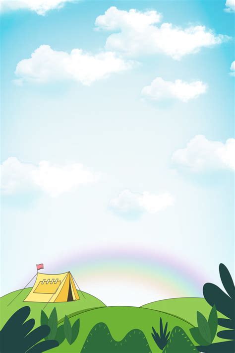 Cartoon Summer Camp Poster Background Wallpaper Image For Free Download - Pngtree