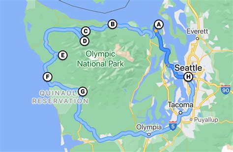 Olympic Mountains Map