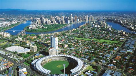 Incrível Cricket Ground of City Brisbane Australia HD Wallpaper ...