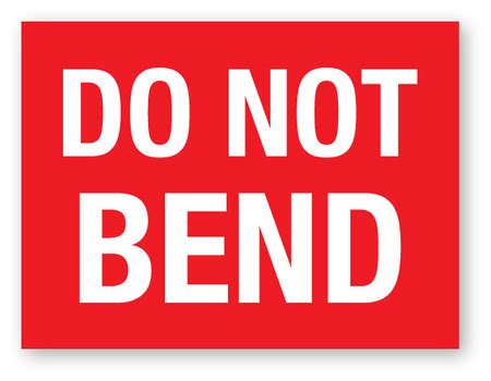 Do Not Bend - Shipping Label