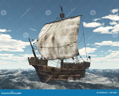 Cog ship stock illustration. Illustration of hanse, hanseatic - 93926421